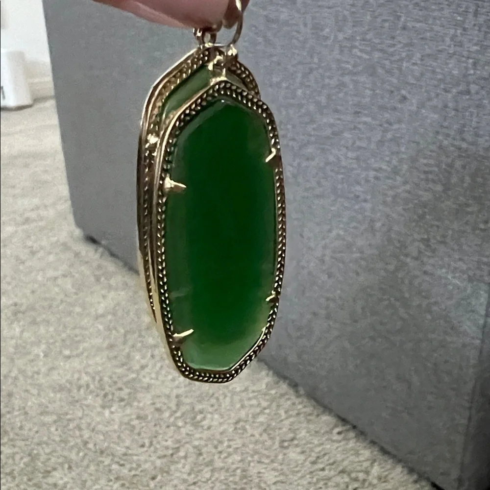Kendra Scott Green Drop Earrings - Picture 2 of 3